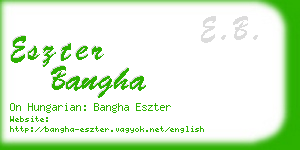 eszter bangha business card